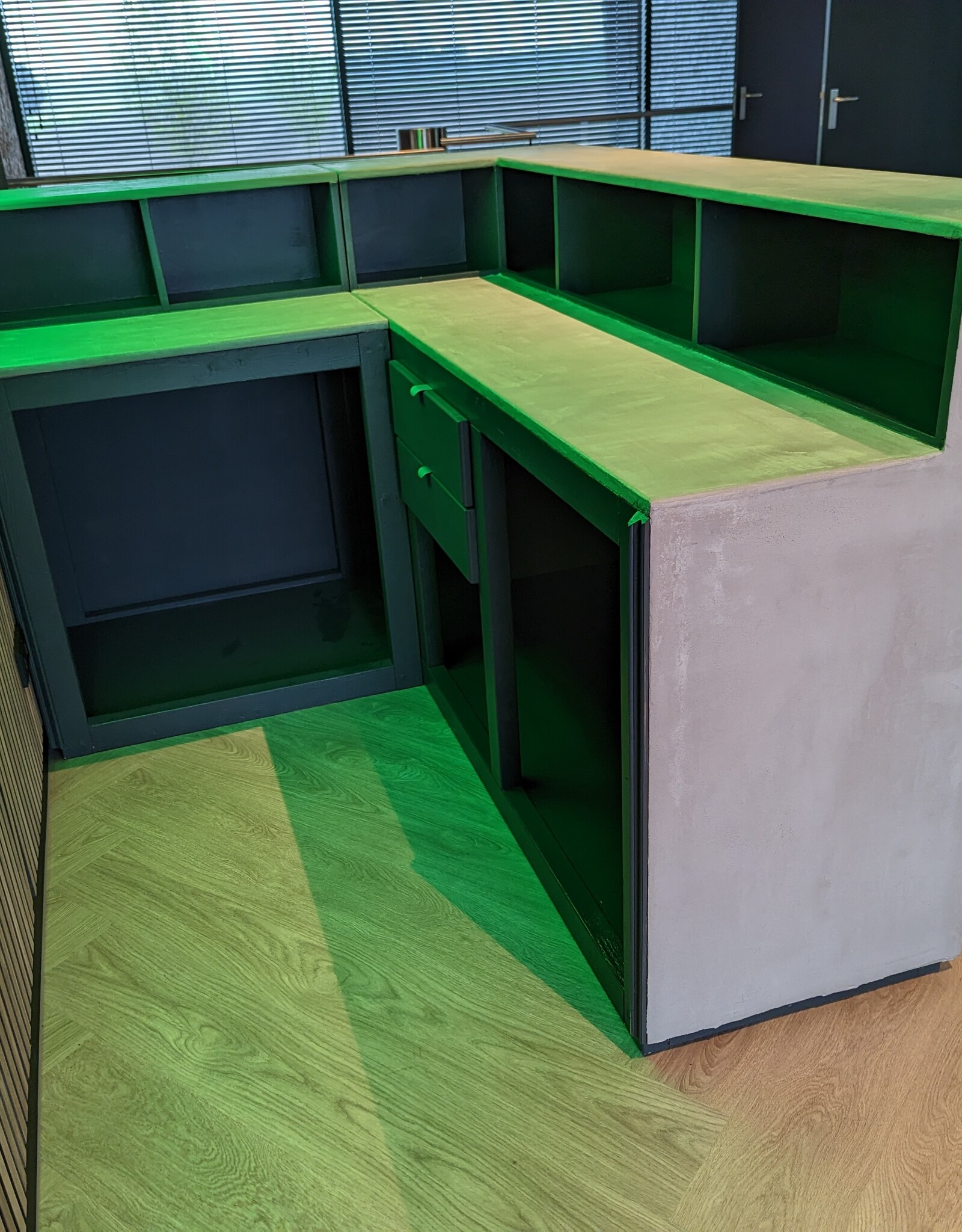 Waxed Concrete Bar Counter Reception Mortex