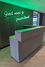 Waxed Concrete Bar Counter Reception Mortex