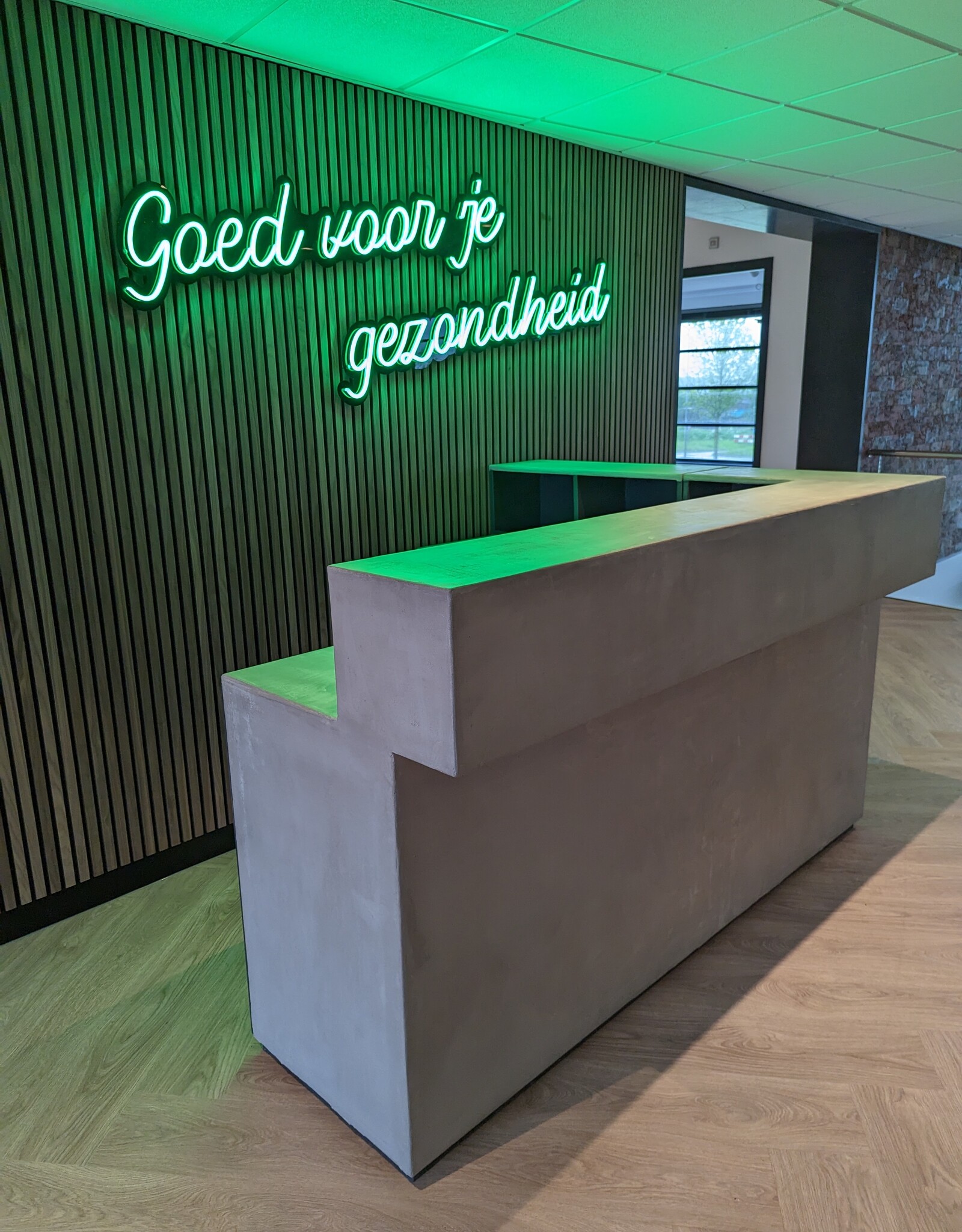 Waxed Concrete Bar Counter Reception Mortex