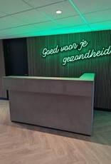 Waxed Concrete Bar Counter Reception Mortex