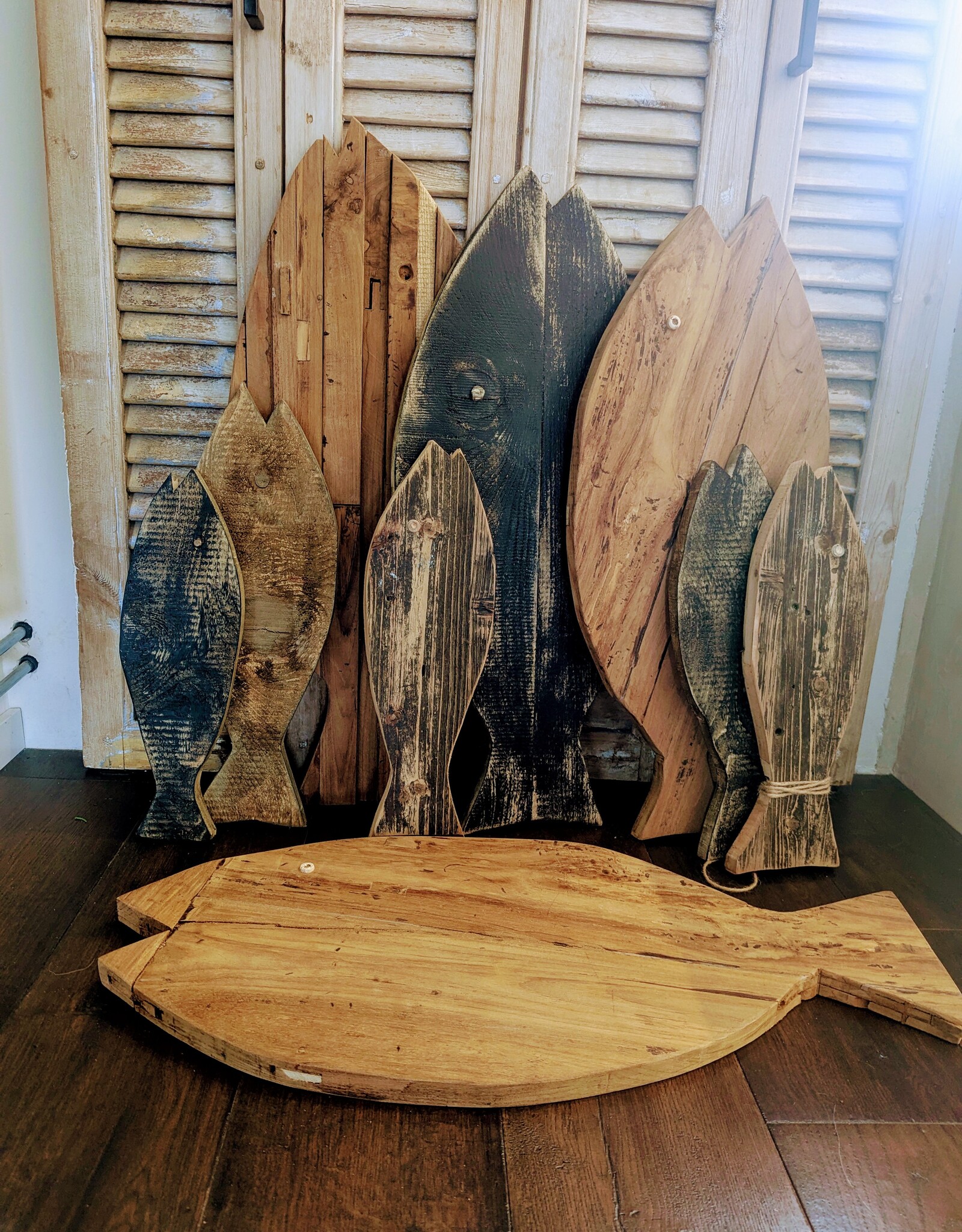 Fisch aus Vintage Holz