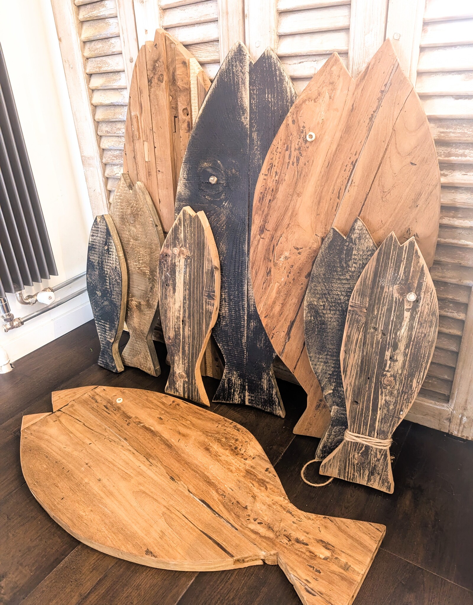 Fisch aus Vintage Holz