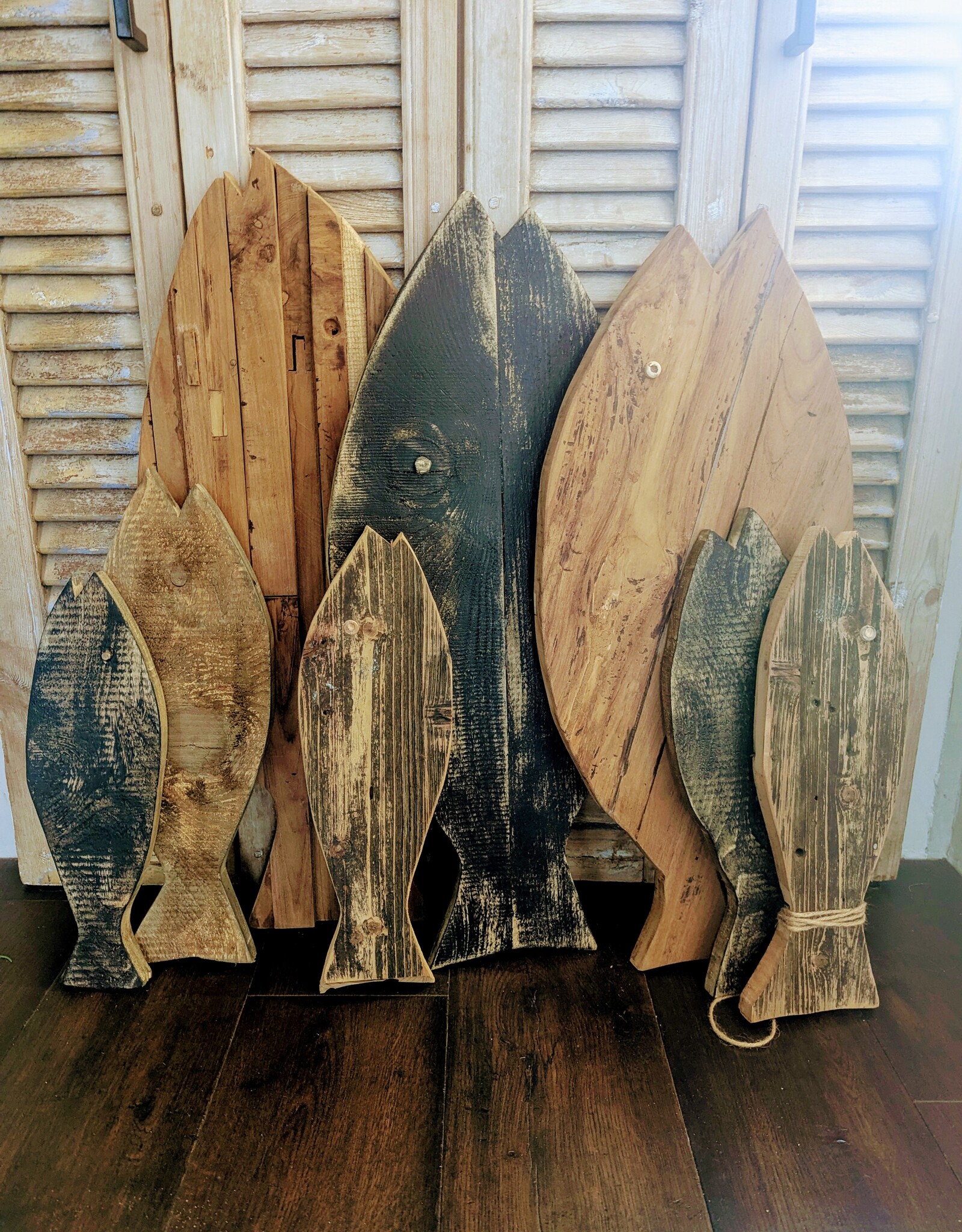 Fisch aus Vintage Holz
