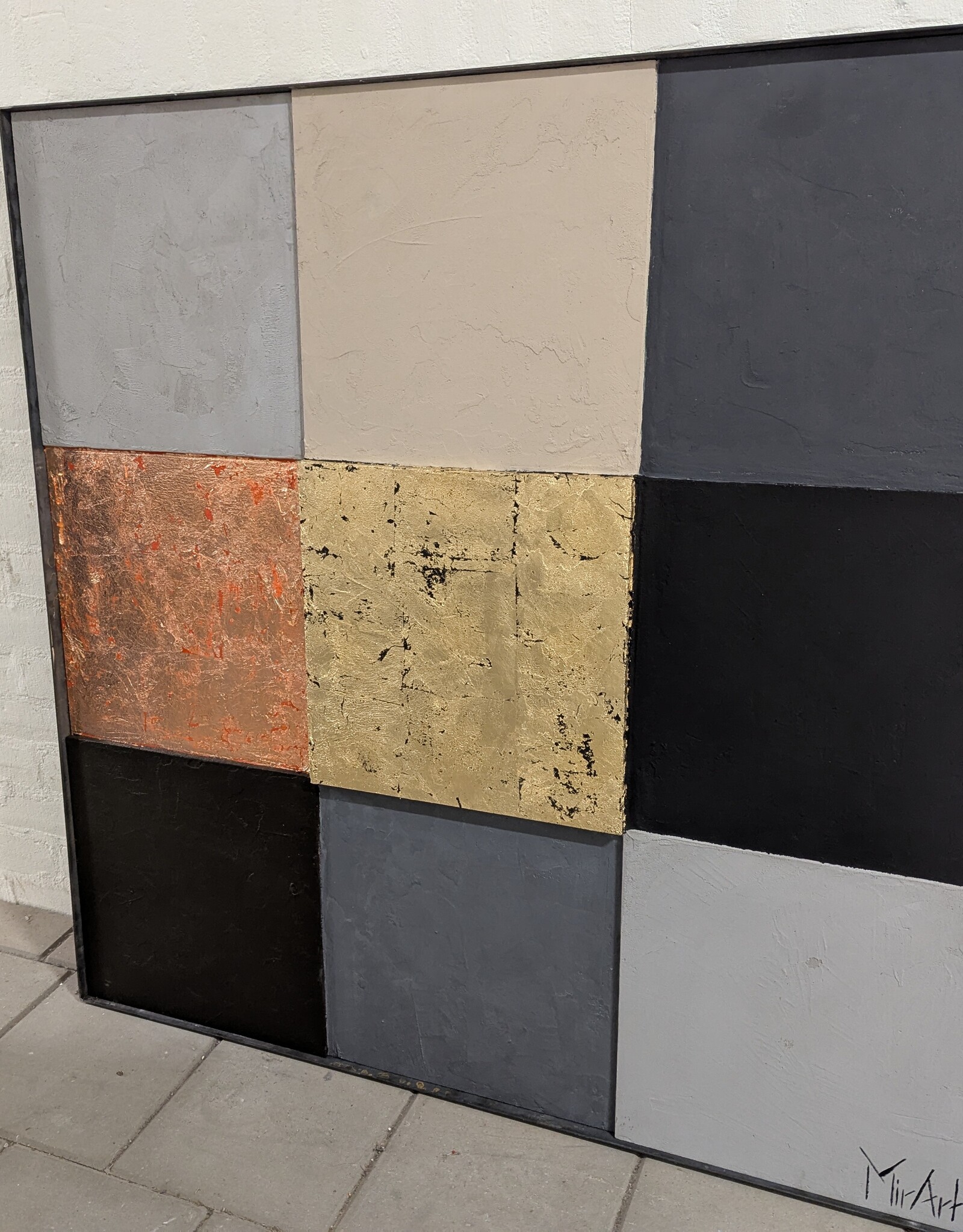 Concrete & Gold Composition