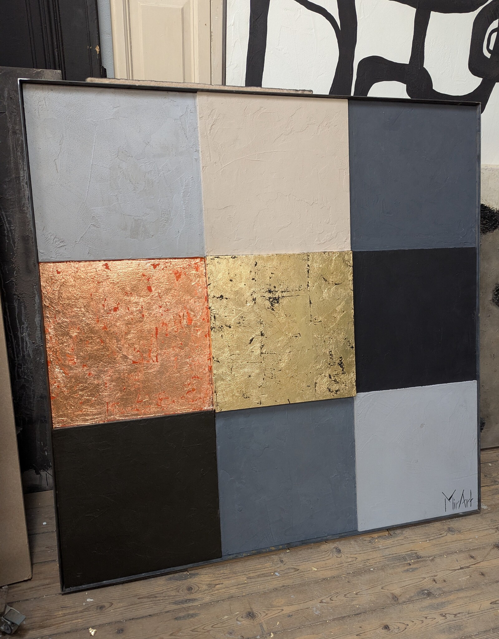 Concrete & Gold Composition