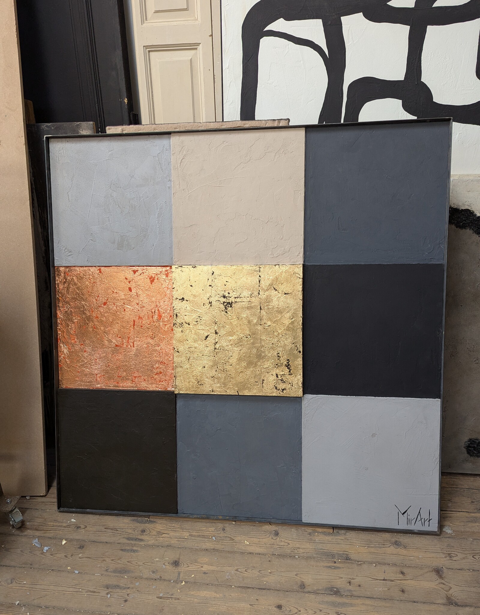 Concrete & Gold Composition
