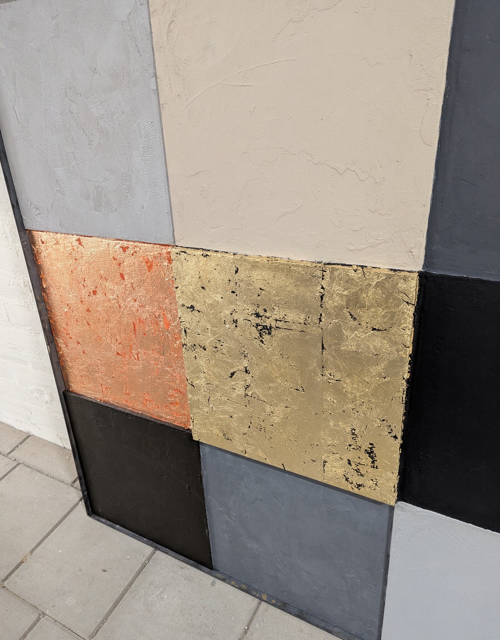 Concrete & Gold Composition