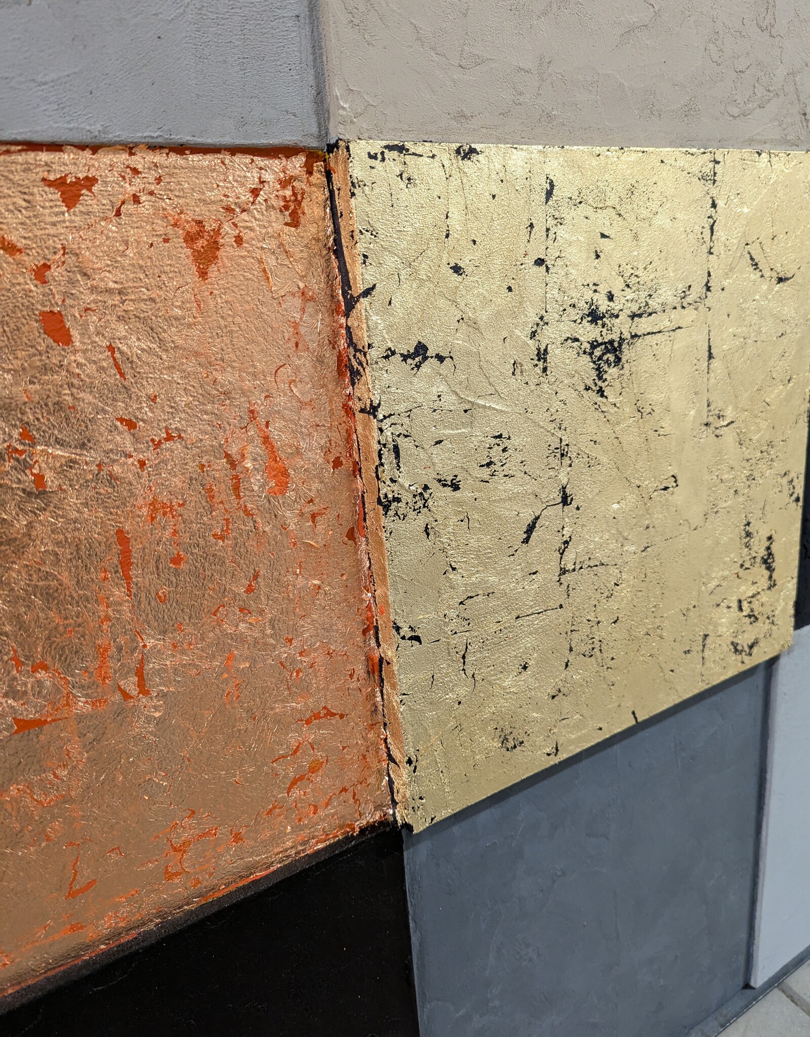 Concrete & Gold Composition