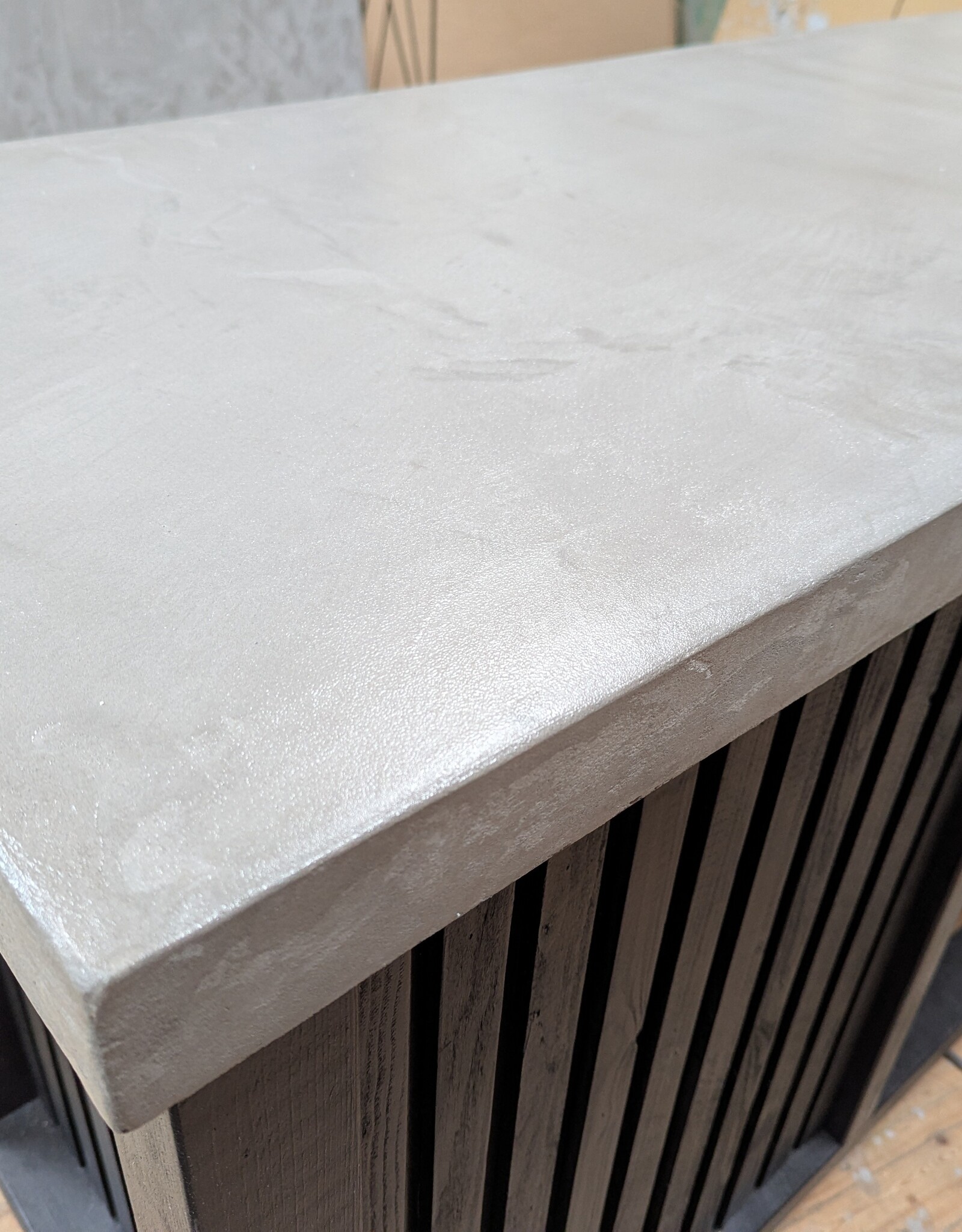Barbecuemeubel / werktafel  met Beton Ciré Blad