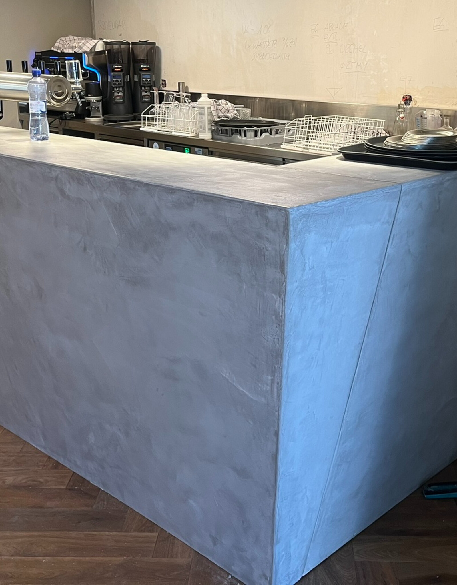 Maatwerk Beton Ciré toonbank, bar, keukeneiland Mortex