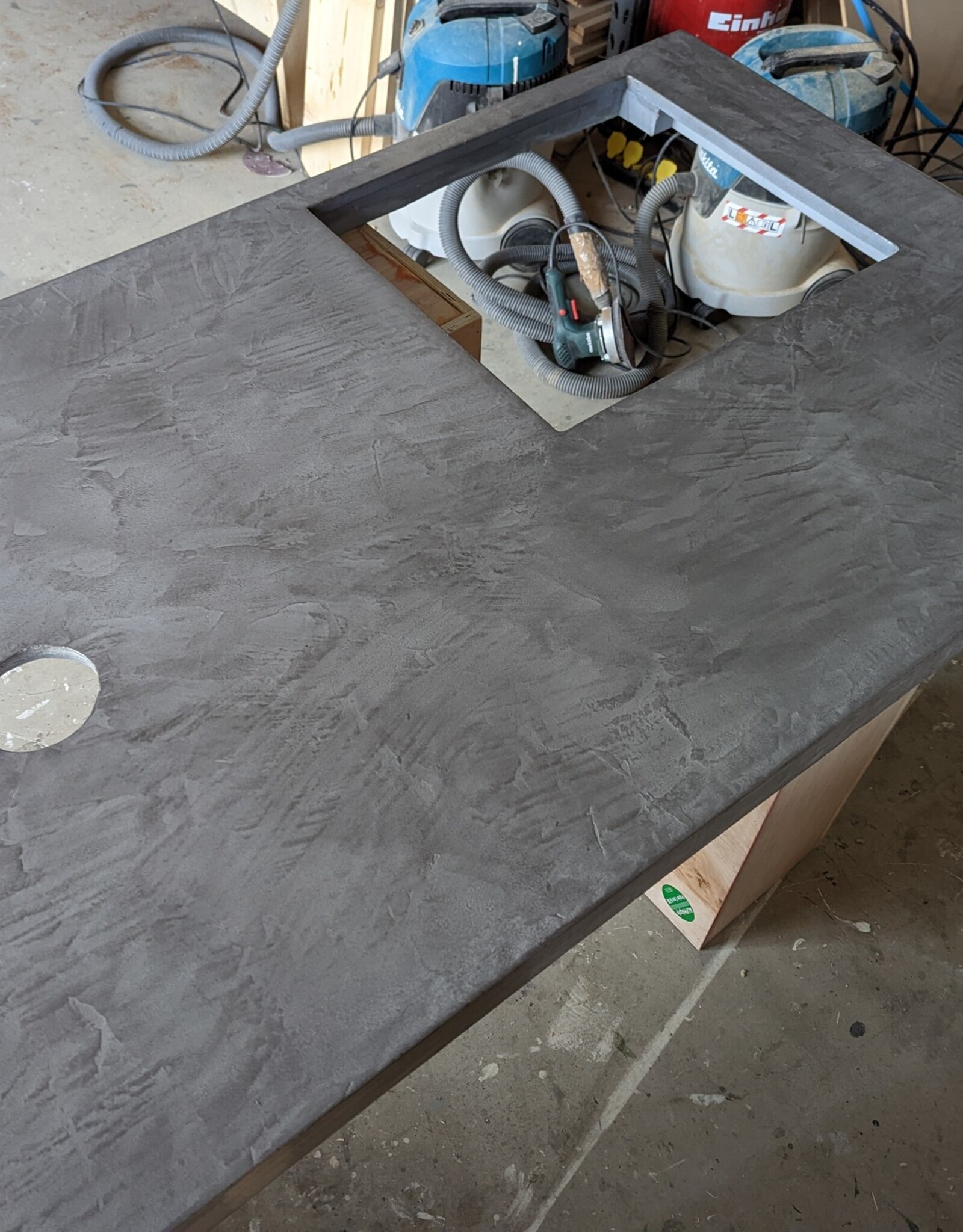 Werkblad Beton Ciré / Mortex voor toonbank, keukeneiland, bar