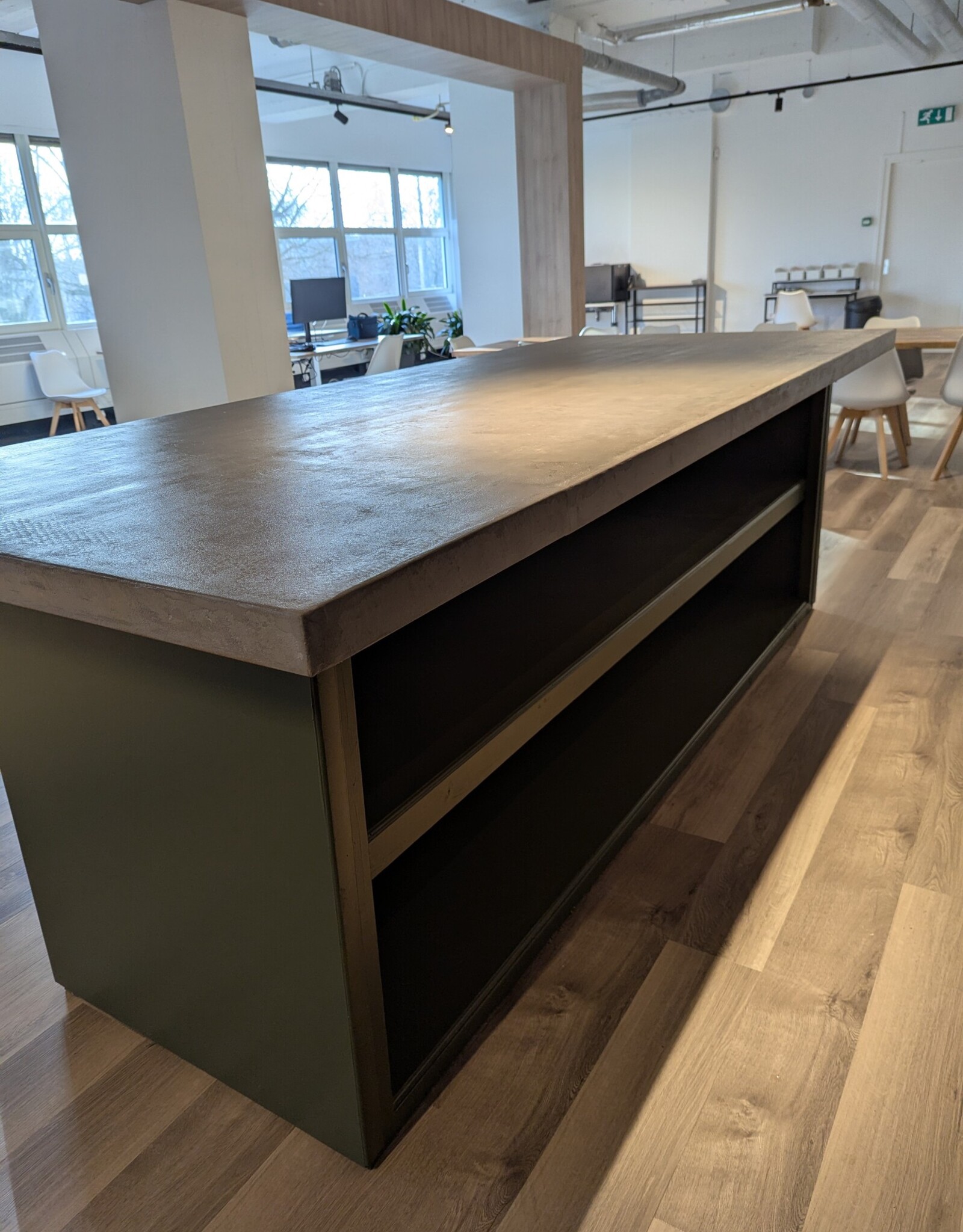 Werkblad Beton Ciré / Mortex voor toonbank, keukeneiland, bar