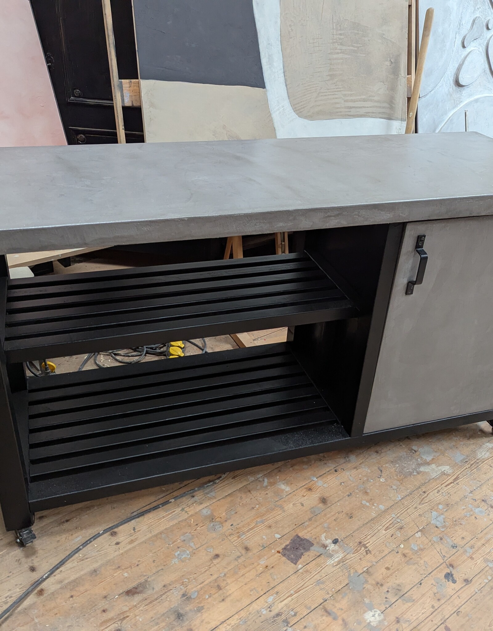 Werkblad Beton Ciré / Mortex voor toonbank, keukeneiland, bar