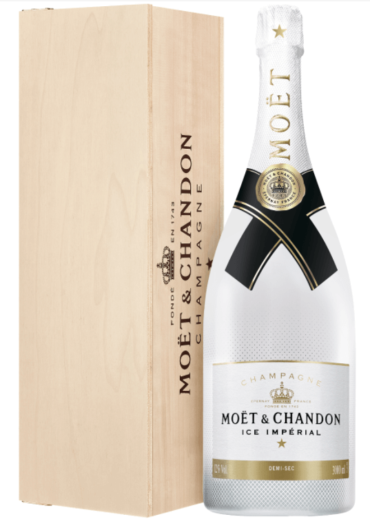 Welsprekend verlies Bedankt Moët & Chandon Ice Imperial Jeroboam - 3 liter champagne houten kist -  Champagne Babes