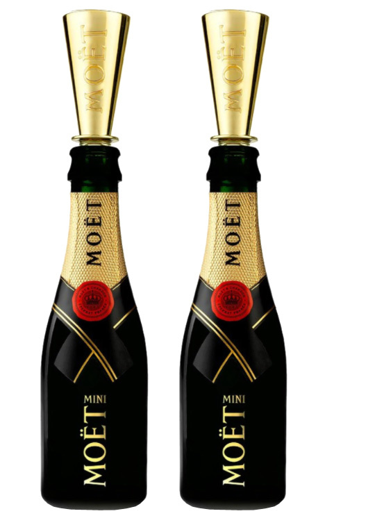 Lada lening Observatorium Moët & Chandon MINI champagneflesjes met Mini Moët opzetflûte - Champagne  Babes