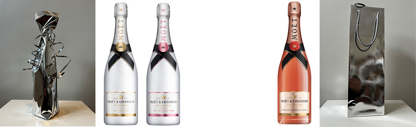 Champagne feestelijk ingepakt