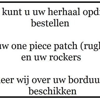One piece patch (club geralateerd) 30cm