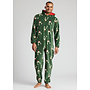Onesie Rendieren Groen - Heren