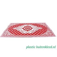 Wonder Rugs Buitenvloerkleed rood wit rozenkelim