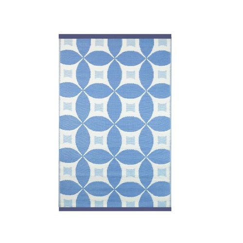 Wonder Rugs Buitentapijt blauw wit