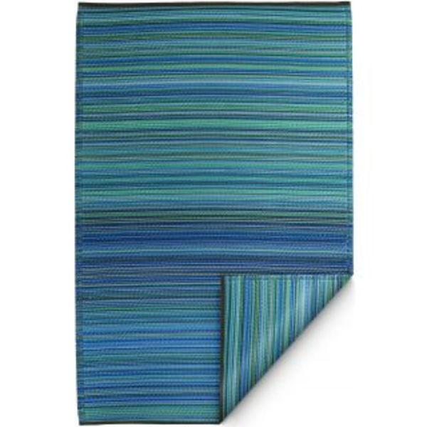 Blauw turquoise buitenkleed stripes