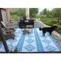 Wonder Rugs Extra groot buitenkleed blauw oosters