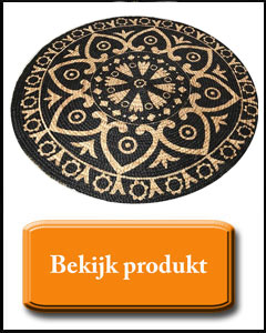 Rond vloerkleed van jute