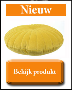 Geel oosterse kussen van fluweel