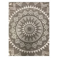 Wonder Rugs Rond grijs taupe buitenkleed