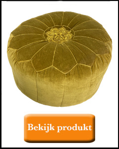 Bruin gouden Marokkaanse poef