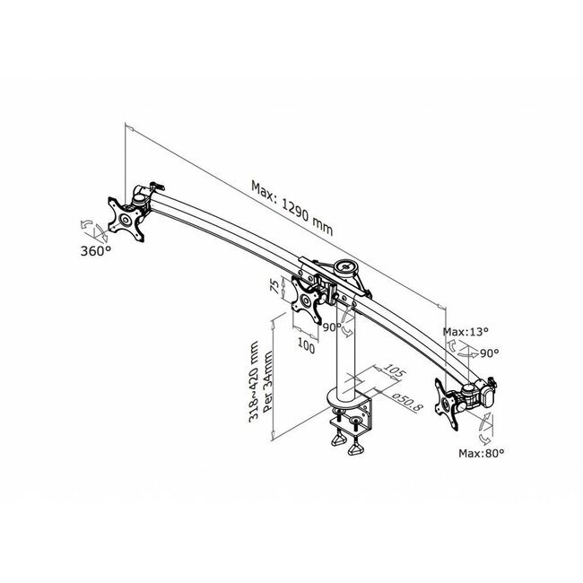 Neomounts FPMA-D700D3 Monitorbeugel