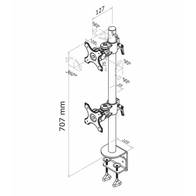 Neomounts FPMA-D700DV Monitorbeugel