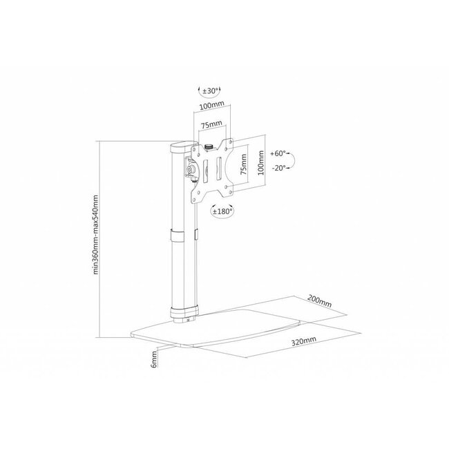 Neomounts FPMA-D890BLACK Monitorbeugel