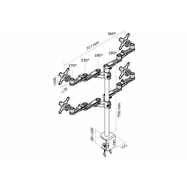 Neomounts FPMA-D935D4 Monitorbeugel