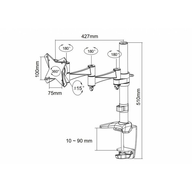 Neomounts FPMA-D1330SILVER Monitorbeugel