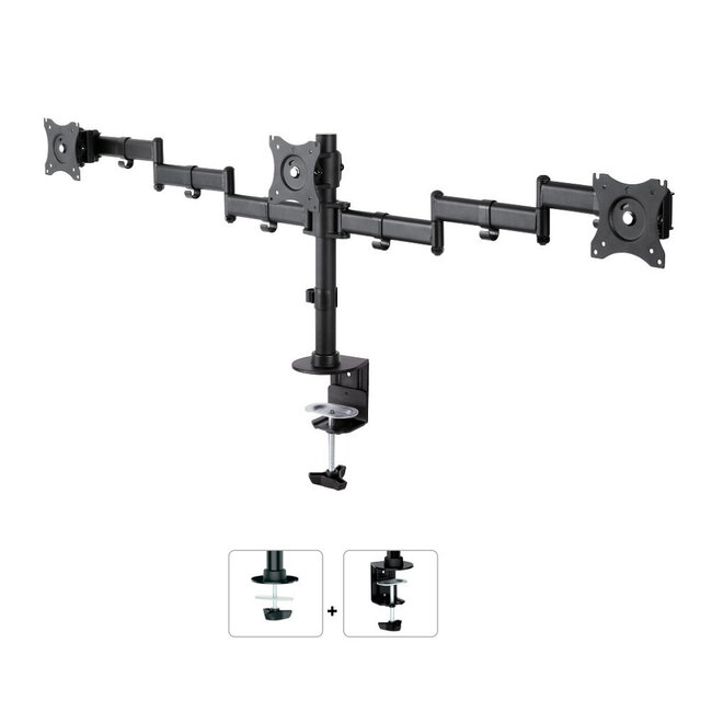 Neomounts NM-D135D3BLACK Triple Monitor Beugel