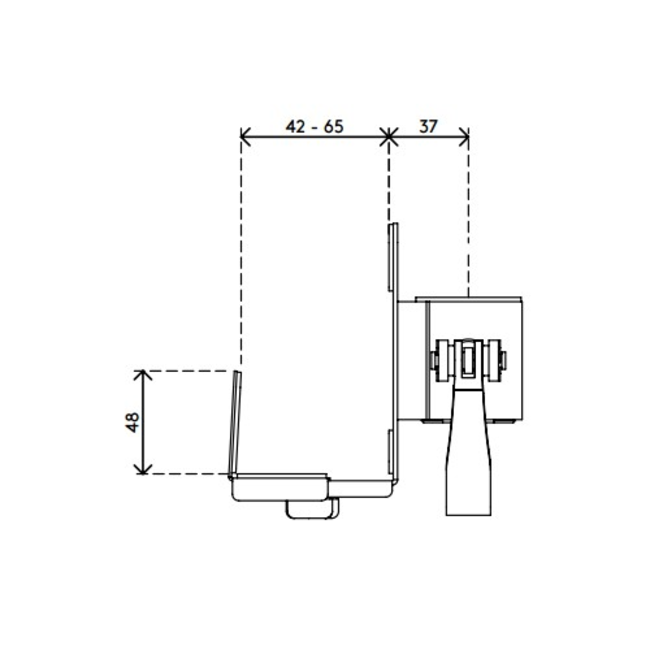 Dataflex Viewmate Thin Client Houder 422 Zilvergrijs -2e Kans