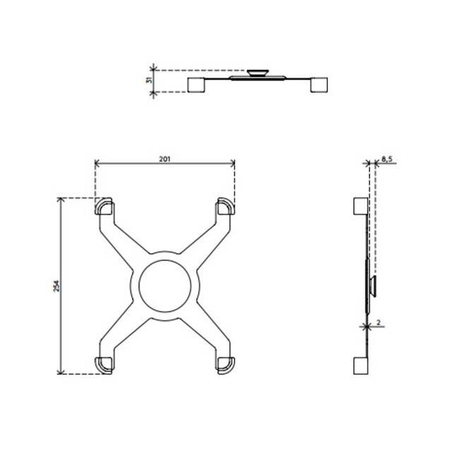 Dataflex Dataflex Viewlite iPad-houder Zwart - optie 033 - 2e Kans
