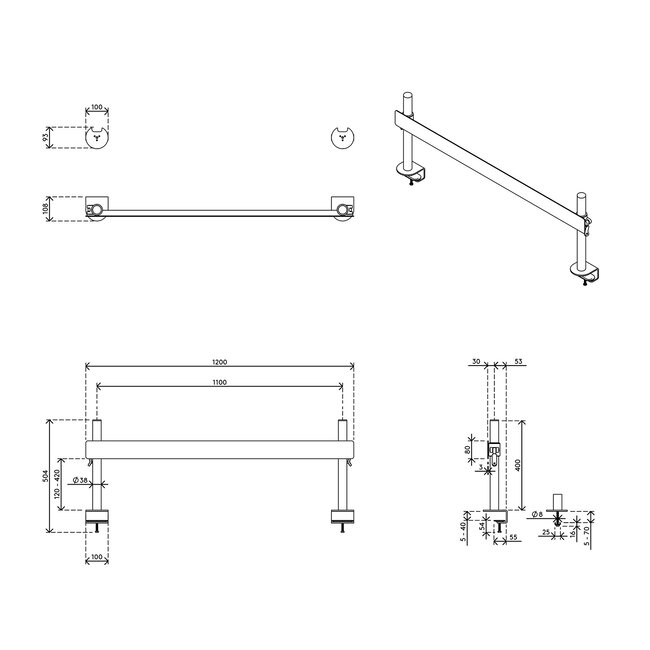 Dataflex Viewmate toolbar Zilver - bureau 112