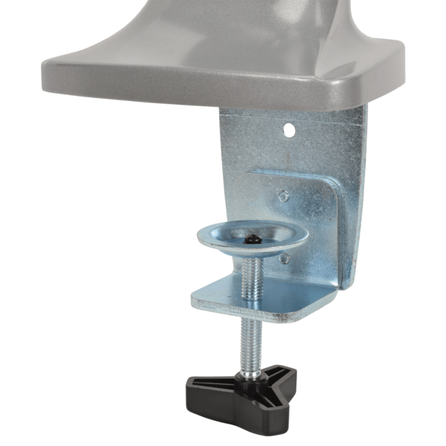 DQ Wall-Support Dubbele Monitorarm zilver- met Gasveer