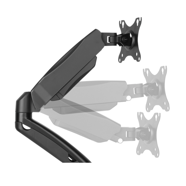 DQ Wall-Support Aris 2 Dubbele Monitorarm zwart