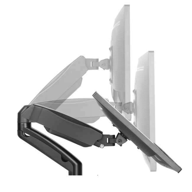 DQ Wall-Support Aris 2 Dubbele Monitorarm zwart