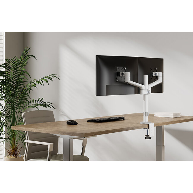 Neomounts DS60-425WH2 Monitorarm 17-27 inch - ruimtebesparend