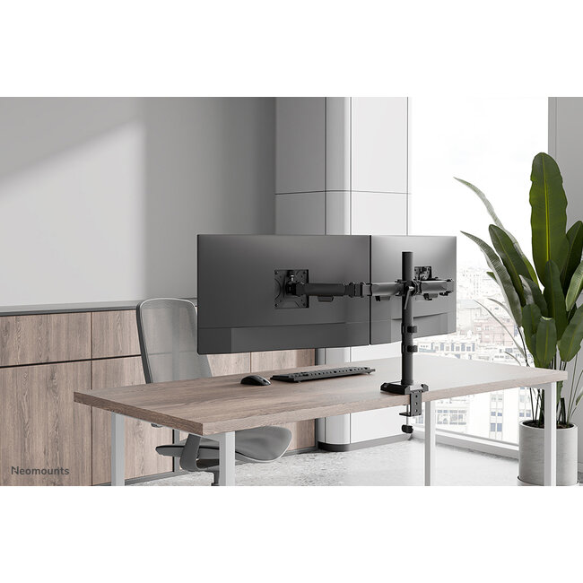 Neomounts DS60-600BL2 Monitorarm 10-32 inch - Quick-fix - 180°-stop