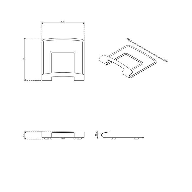 Dataflex Viewlite notebookhouder Zwart - optie 043