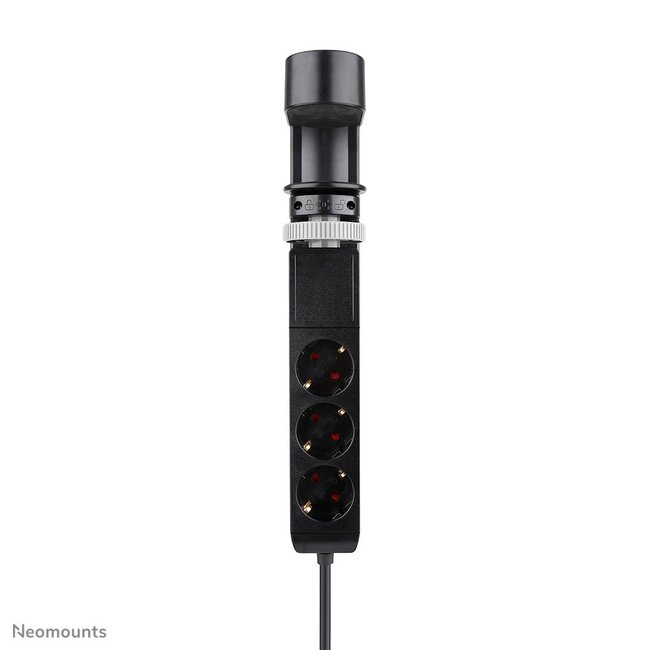 Neomounts DS22-840BL6 Bureaucontactdoos met klem en USB-C en USB-A poorten - Quick-charge