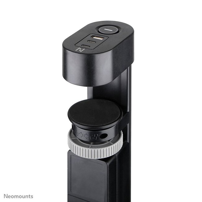 Neomounts DS22-840BL6 Bureaucontactdoos met klem en USB-C en USB-A poorten - Quick-charge