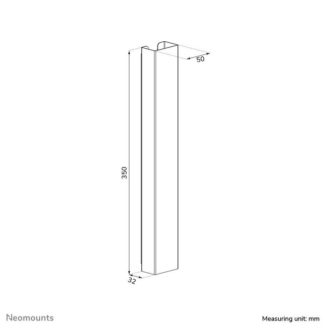 Neomounts ADS06-123WH Kabelgoot - magnetische bevestiging - universeel