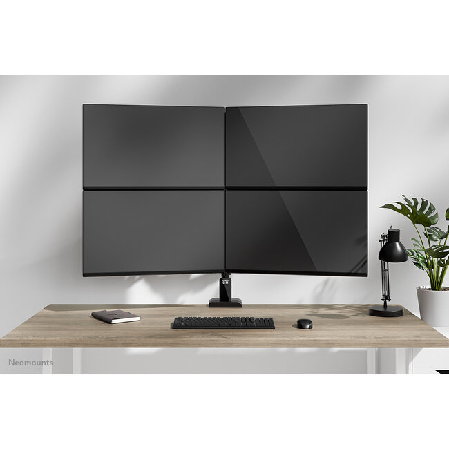 Neomounts DS60-600BL2-2  Monitorarm voor vier schermen 10-32"