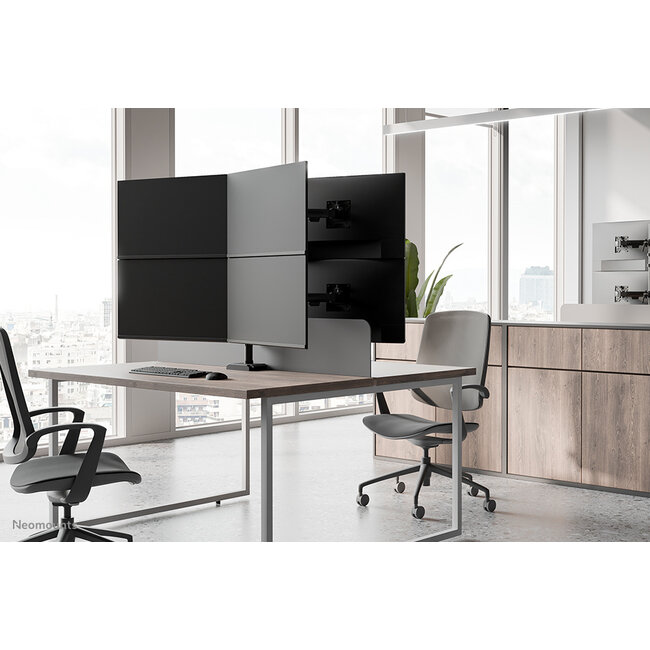 Neomounts DS60-600BL2-2  Monitorarm voor vier schermen 10-32"